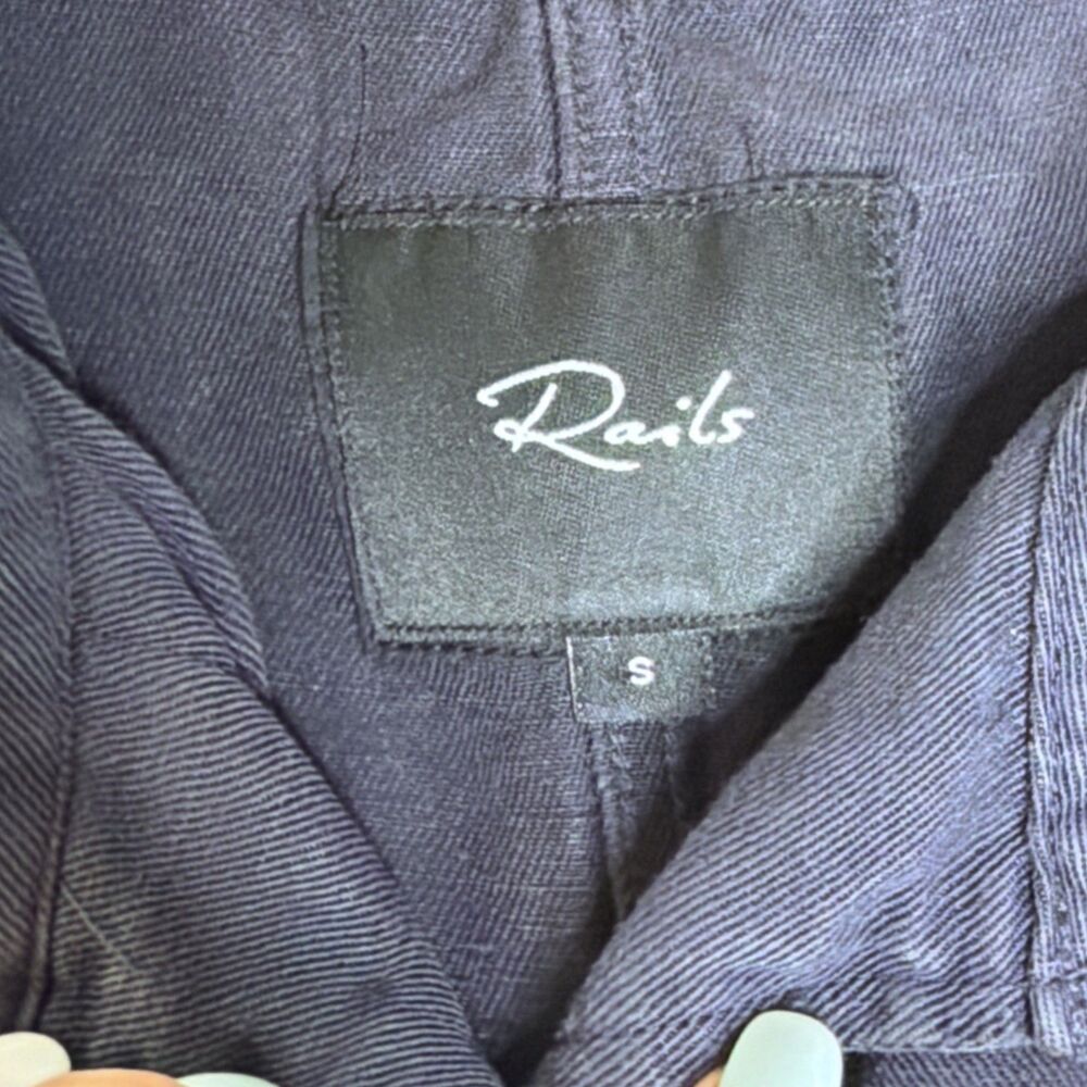 Rails Maverick Military Style Jacket S Indigo Aviation Utility Tencel Coastal - Picture 4 of 9